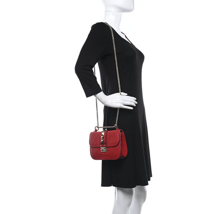 Valentino Garavani Vitello Small Glam Lock Rockstud Flap Red 2 of 10