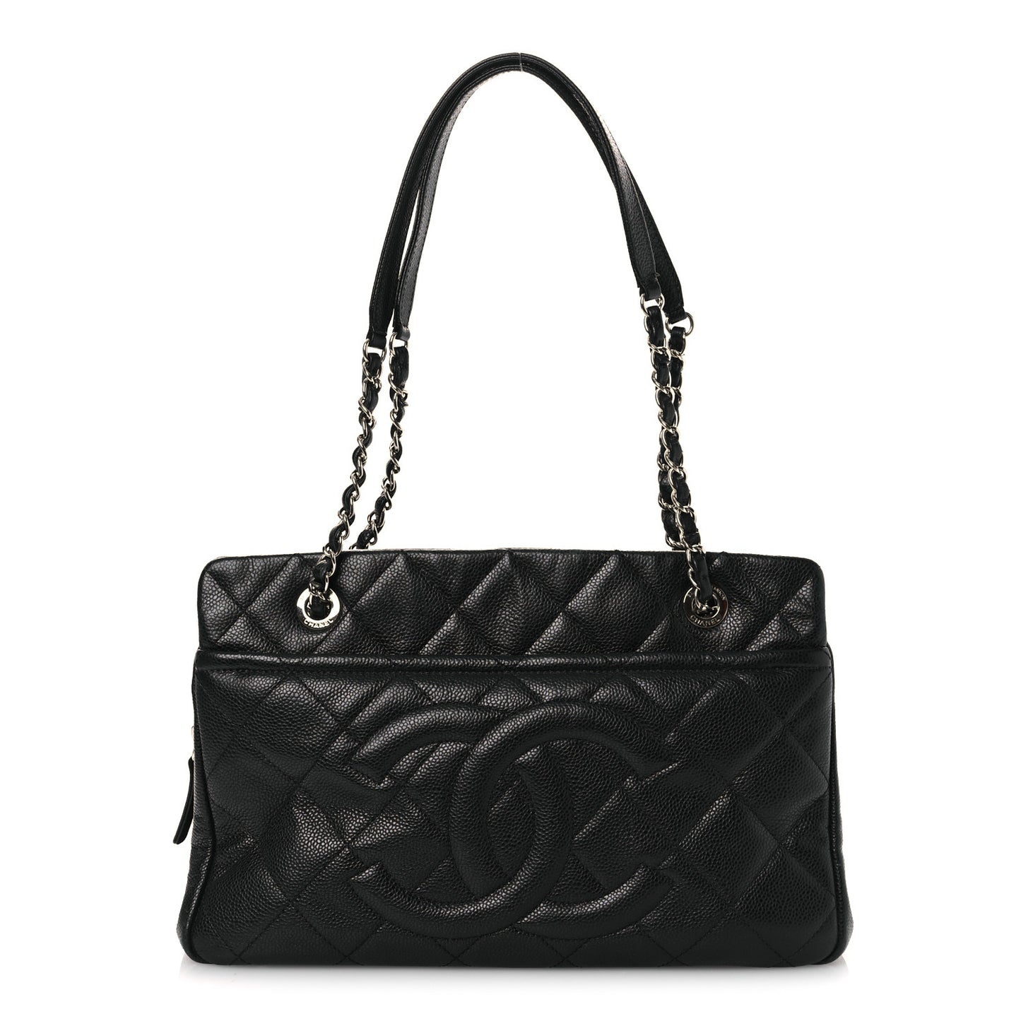 Caviar Quilted Timeless CC Soft Tote Black