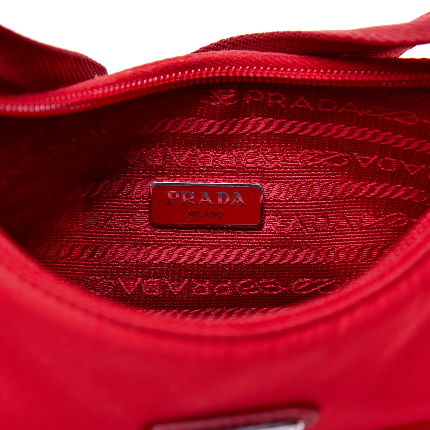 Tessuto Nylon Mini Re-Edition 2000 Bag Rosso
