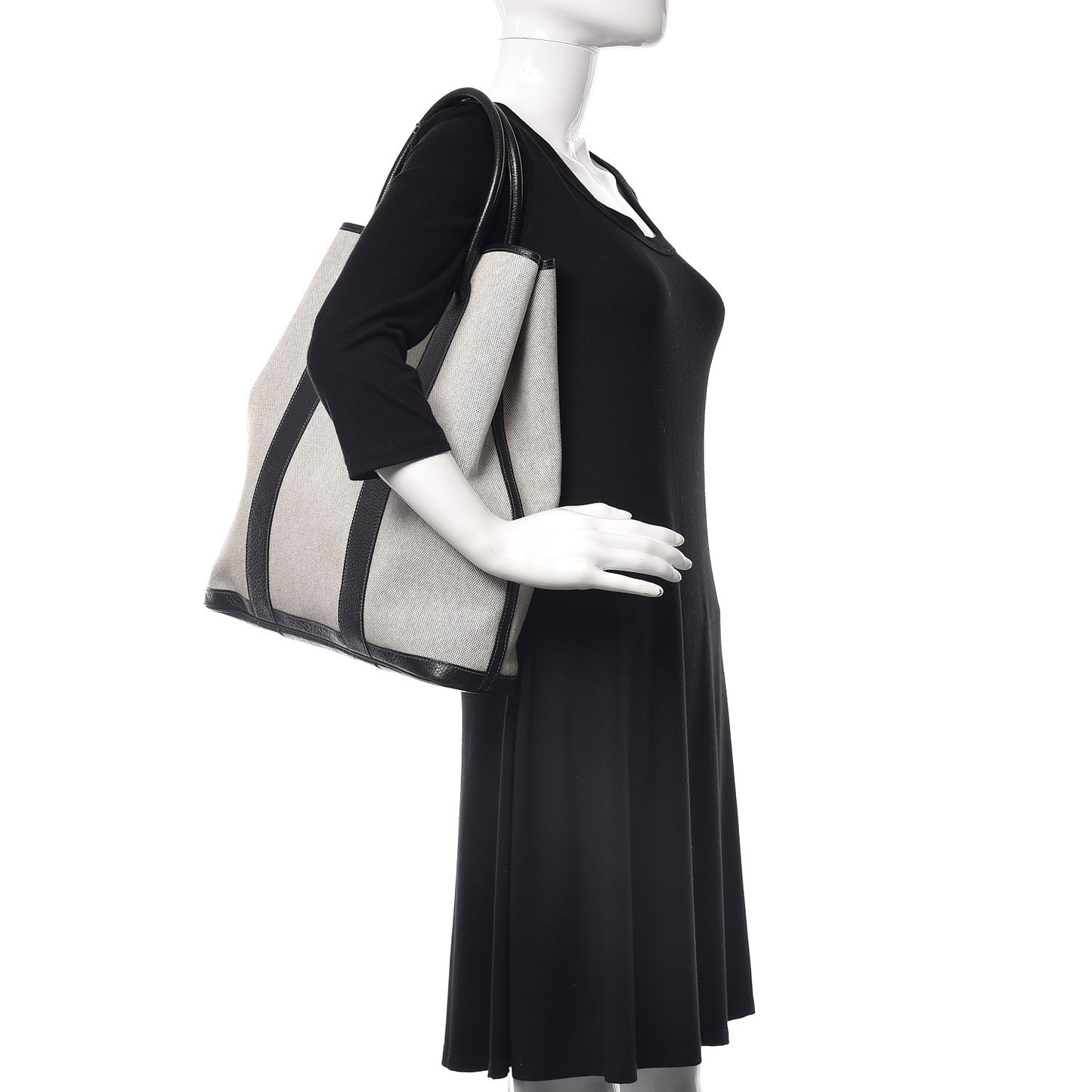 Buffle Skipper Toile Garden Party Vertical Tote Black