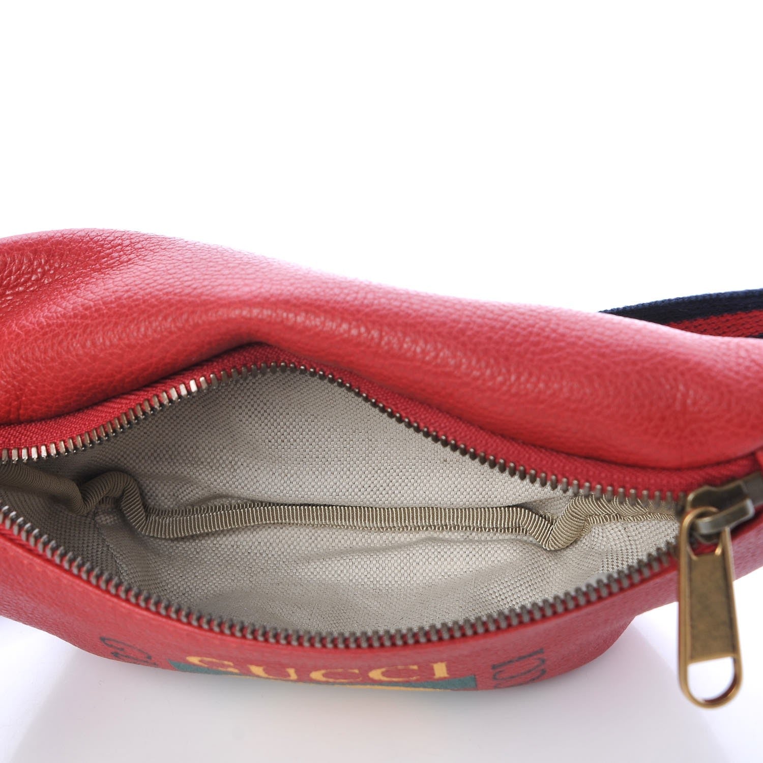Gucci Grained Calfskin Small Logo Belt Bag Hibiscus Red 5 of 7