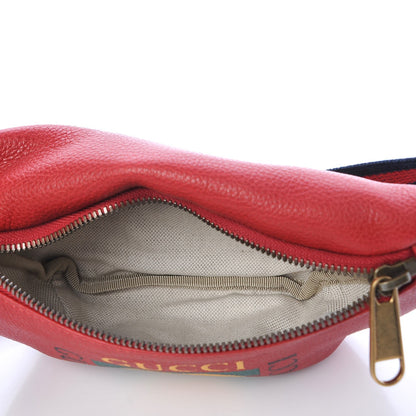Gucci Grained Calfskin Small Logo Belt Bag Hibiscus Red 5 of 7