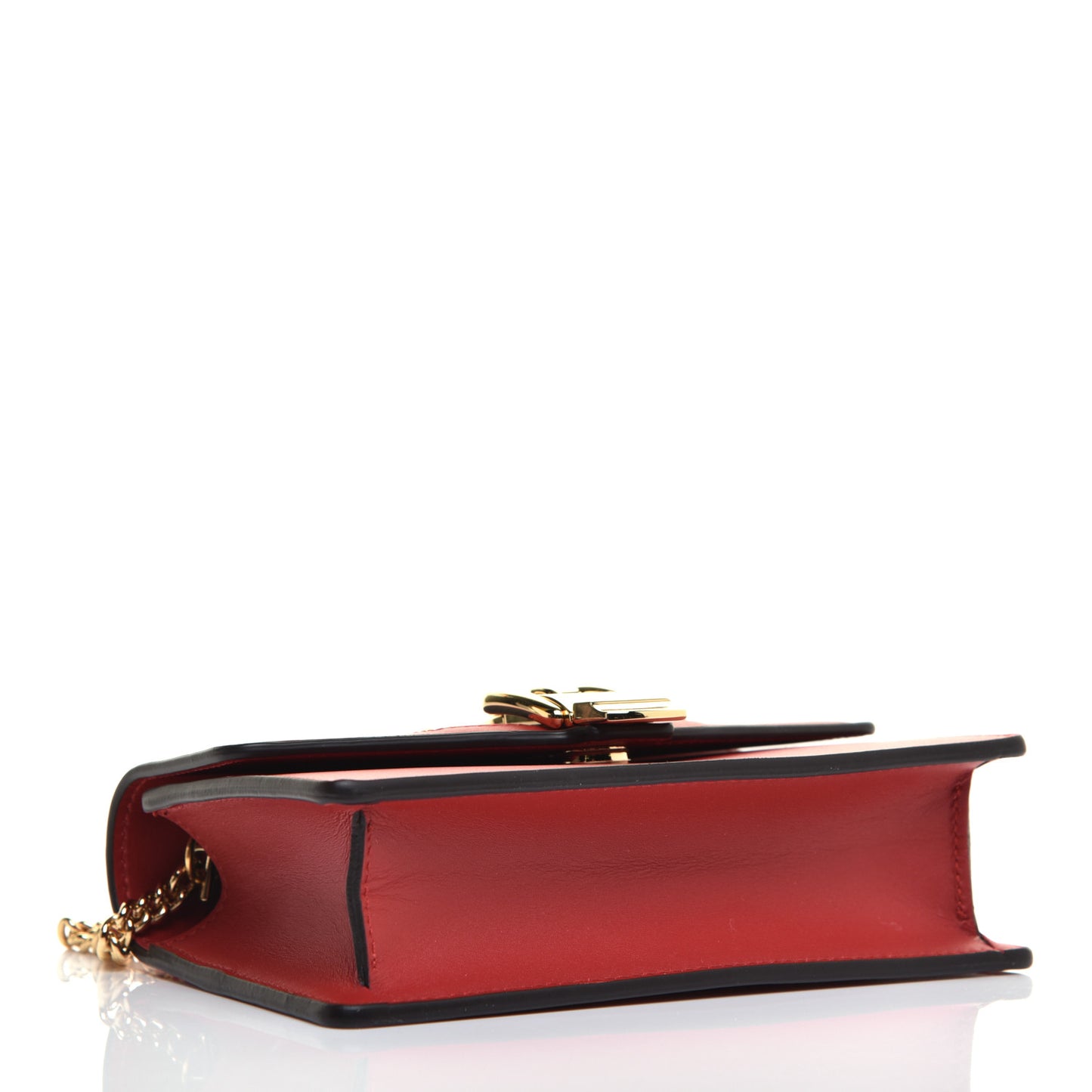 Calfskin Super Mini Sylvie Chain Shoulder Bag Hibiscus Red
