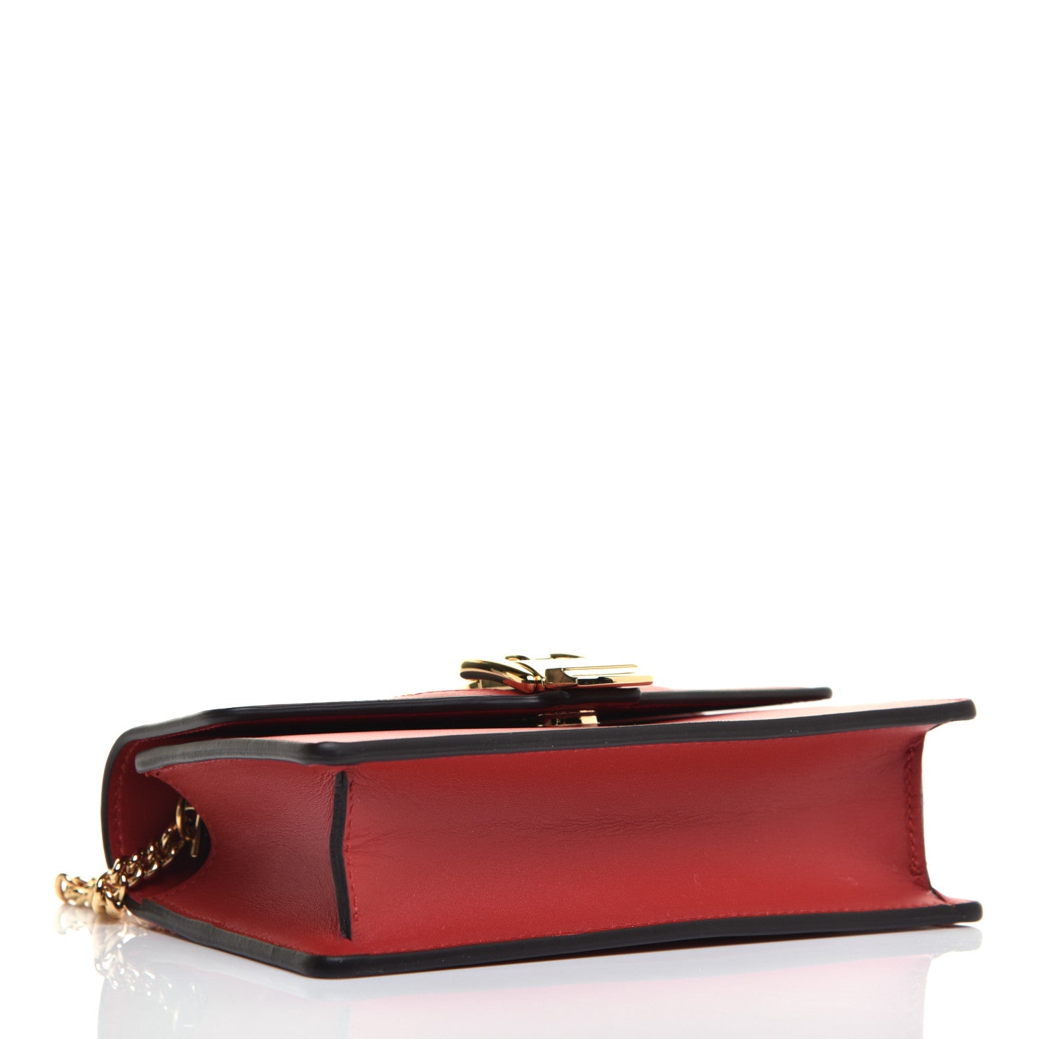 Gucci Calfskin Super Mini Sylvie Chain Shoulder Bag Hibiscus Red 4 of 10