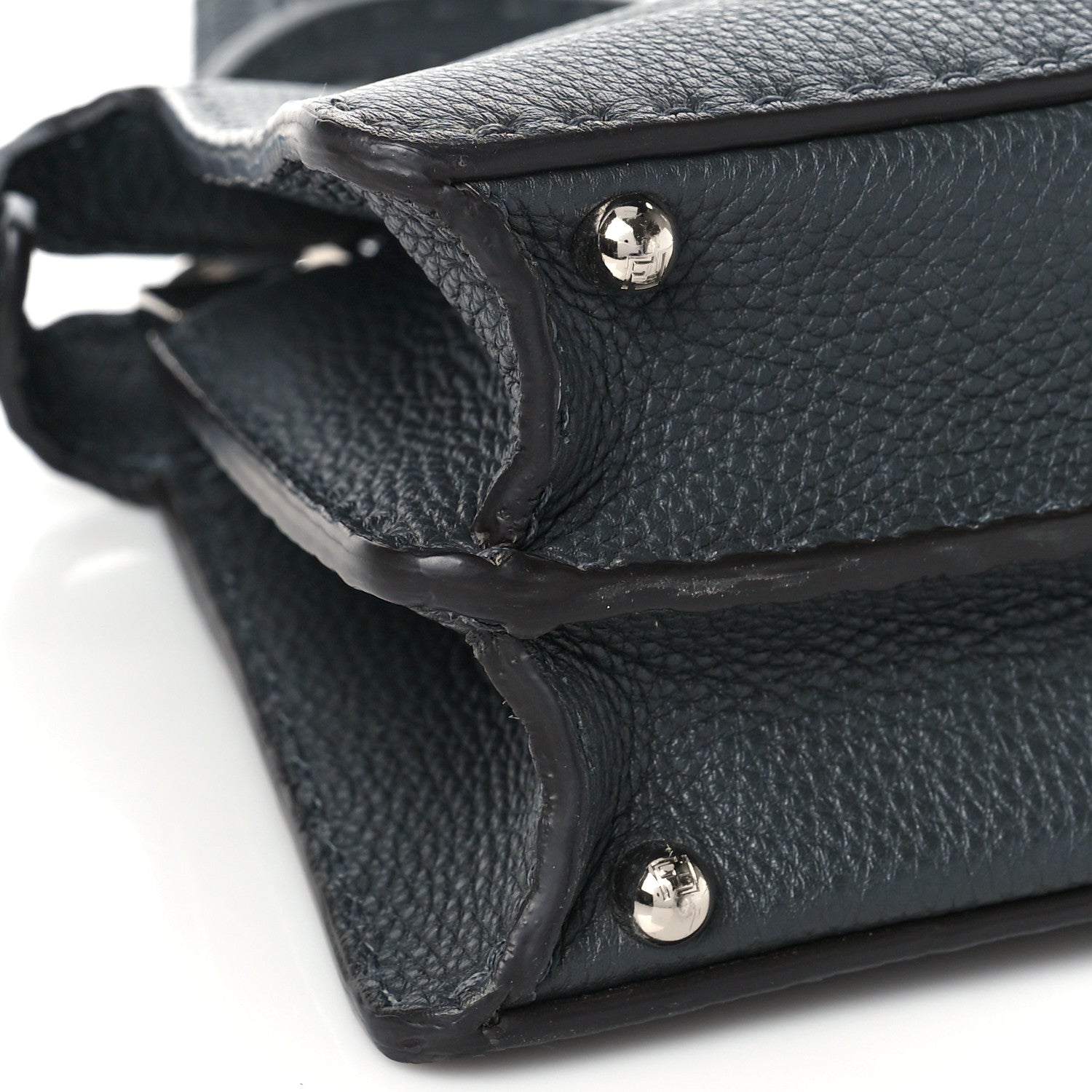 Fendi Cuoio Romano Selleria Chamois Small Peekaboo I SEE U Satchel Asfalto Camelia 7 of 8