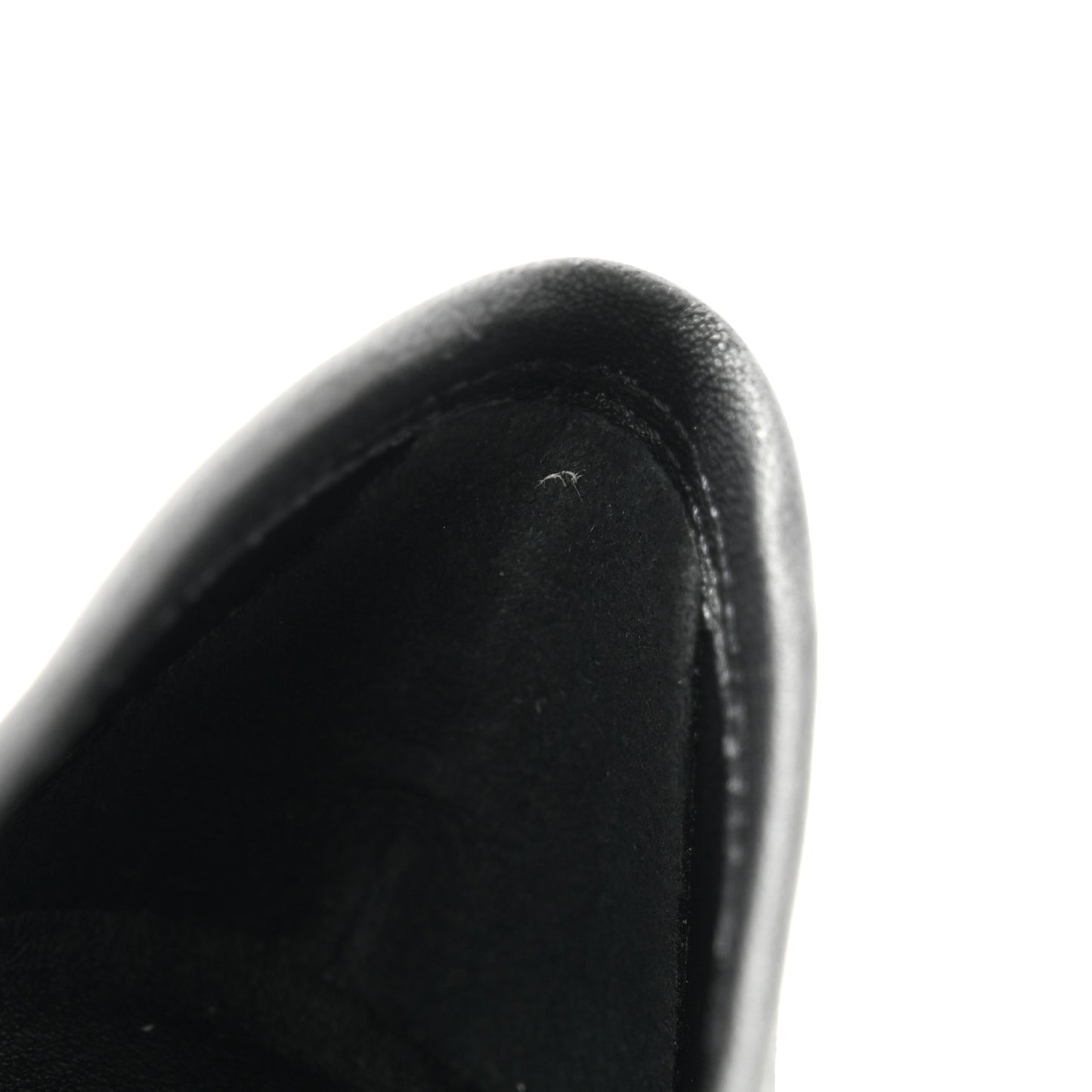 Calfskin Womens Stitched CC Loafers 36 Black