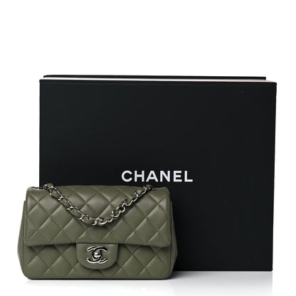 Chanel Lambskin Quilted Mini Rectangular Flap Green 11 of 11