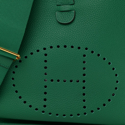 Hermes Taurillon Clemence Evelyne III PM Vert Vertigo 7 of 9
