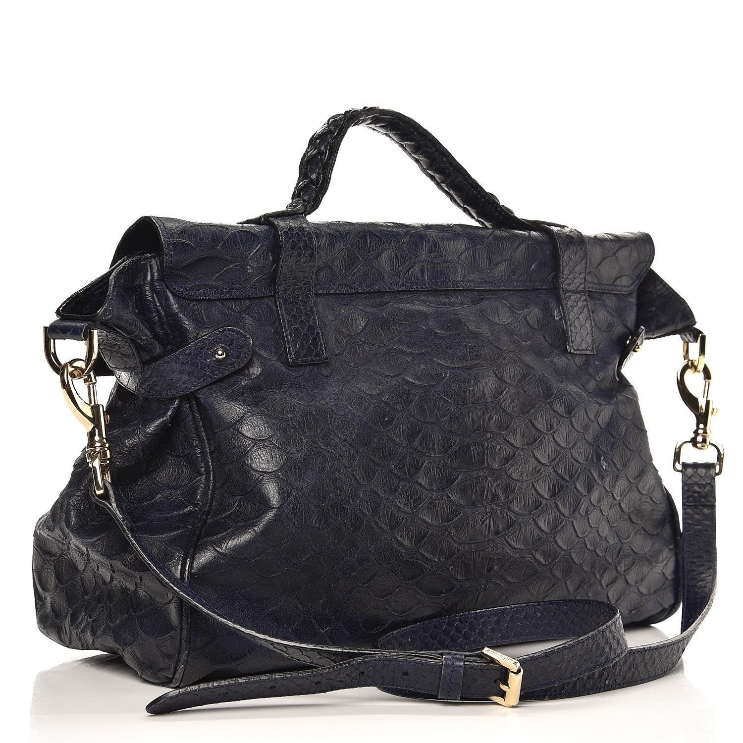 Mulberry Silky Snake Print Oversized Alexa Nightshade Blue 3 of 14