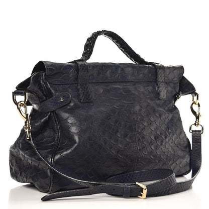 Mulberry Silky Snake Print Oversized Alexa Nightshade Blue 3 of 14