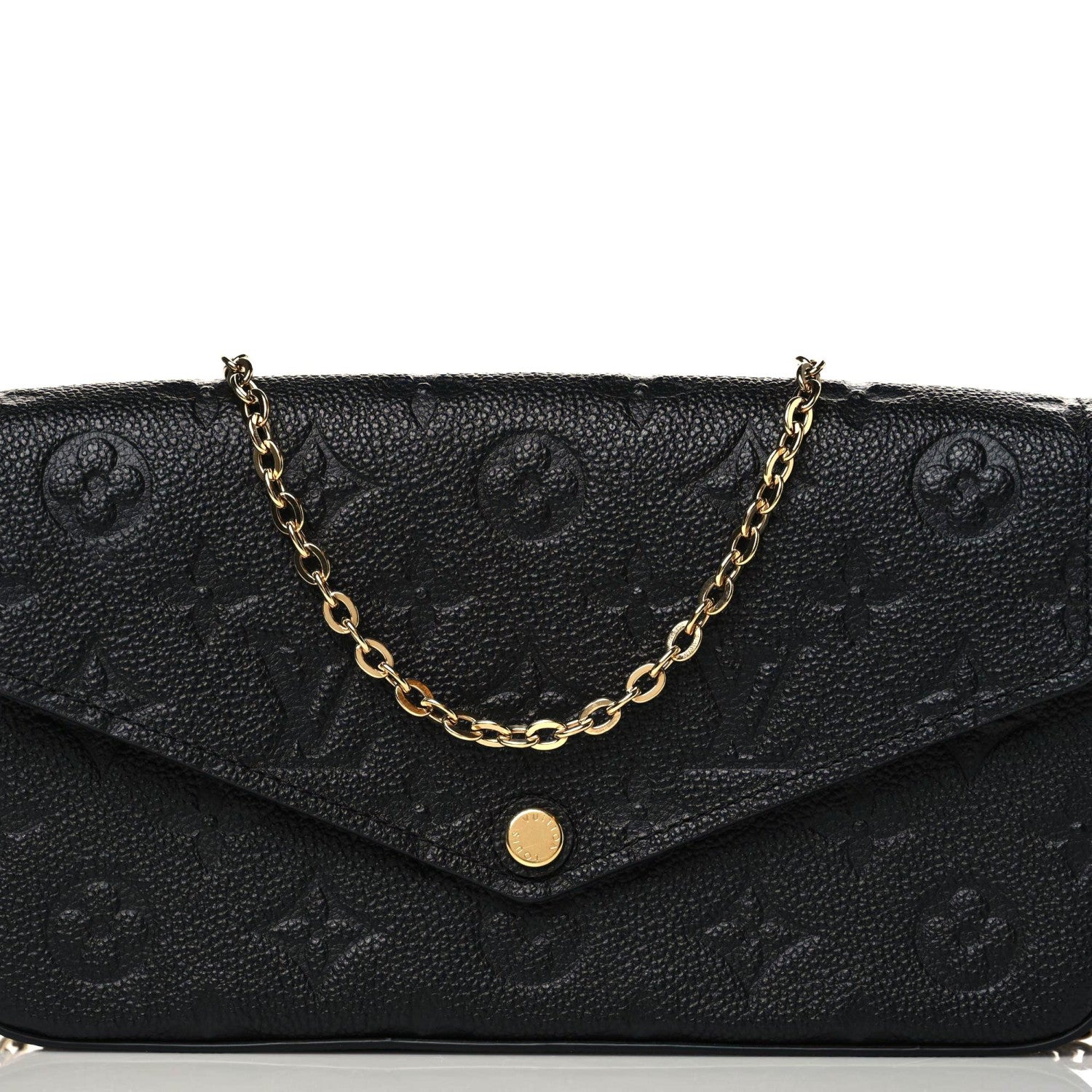 Louis Vuitton Empreinte Pochette Felicie Chain Wallet Black 7 of 9