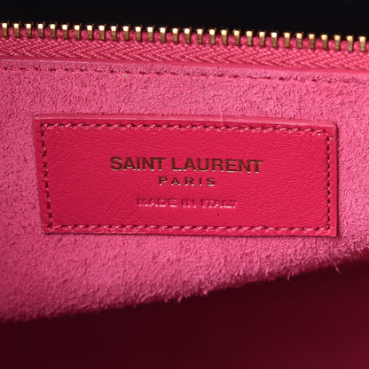 Saint Laurent Calfskin Small Sac De Jour Lipstick Fuchsia 8 of 9