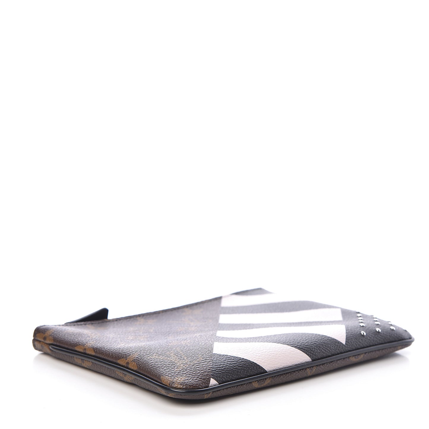 Monogram Stripes Pochette Plate PM