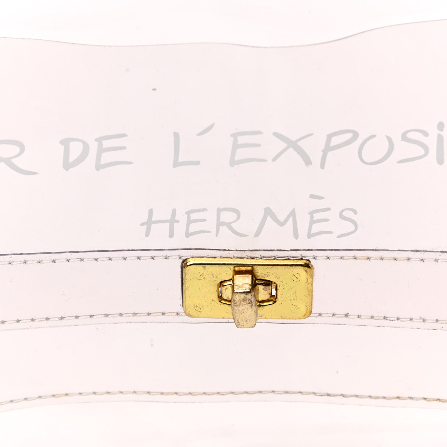 Hermes Vinyl Souvenir De L'Exposition Kelly Transparent 7 of 14
