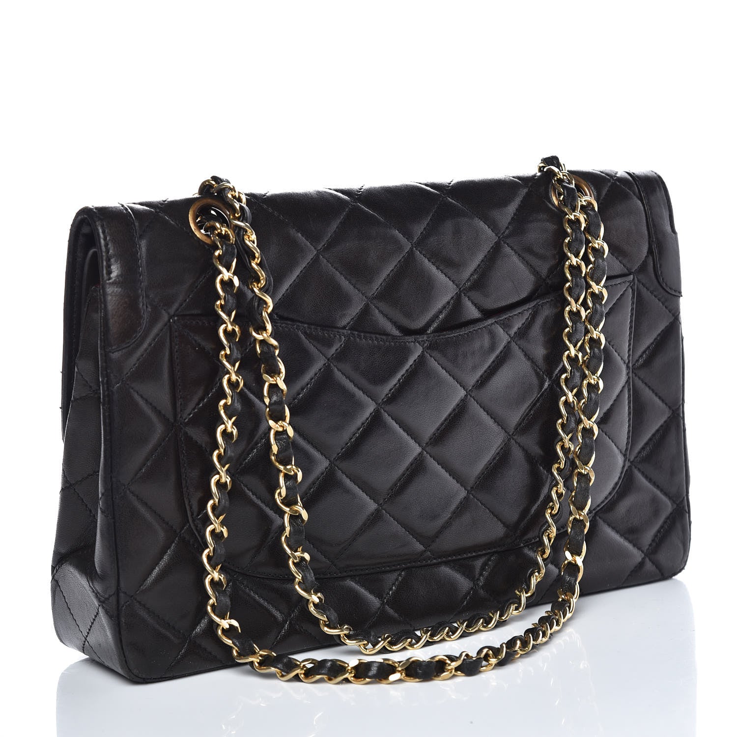 Chanel Lambskin Quilted Medium Double Flap Black 3 of 11