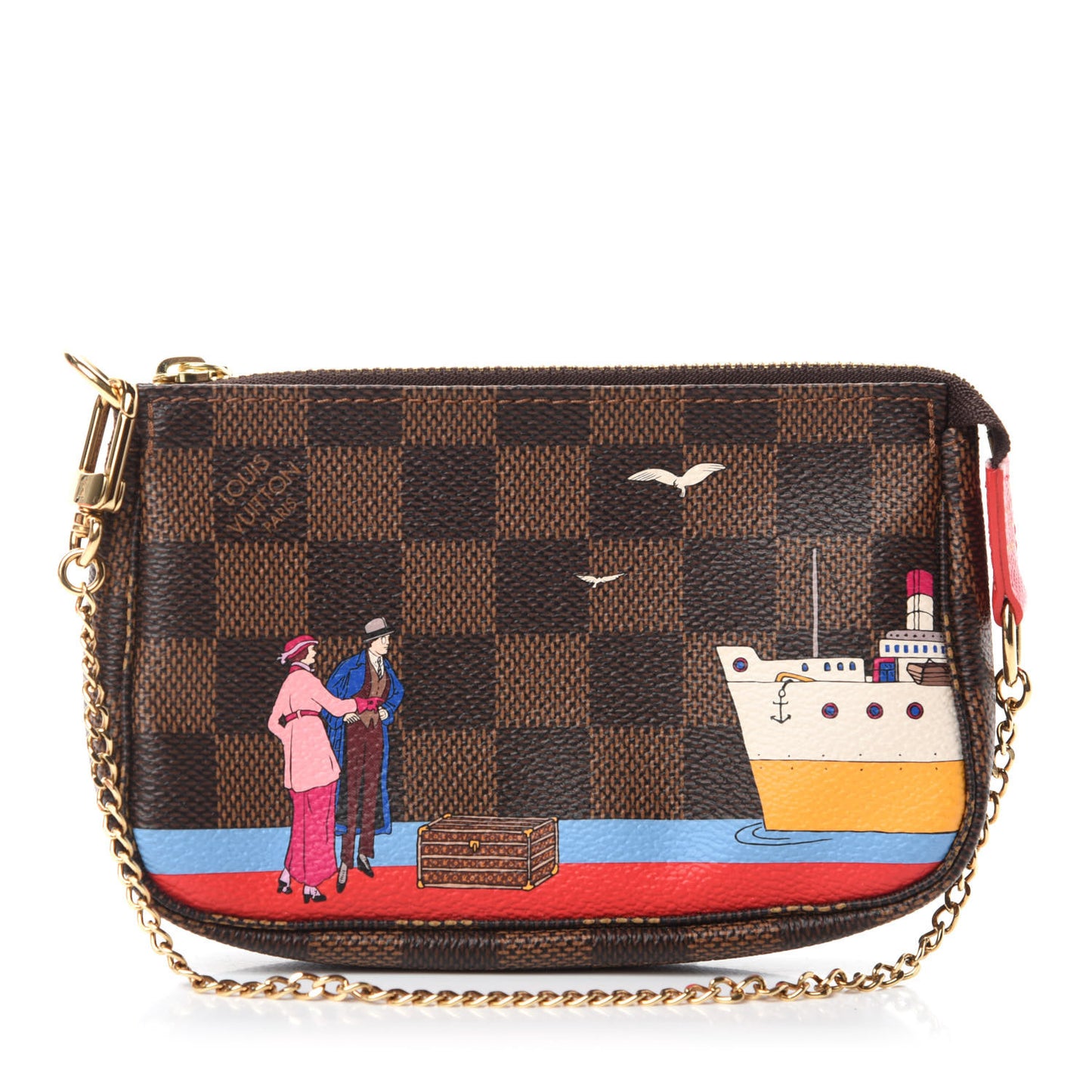 Damier Ebene 2016 Christmas Animation Mini Pochette Accessories