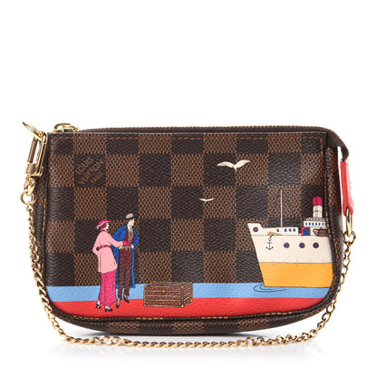 Louis Vuitton Damier Ebene 2016 Christmas Animation Mini Pochette Accessories 1 of 7