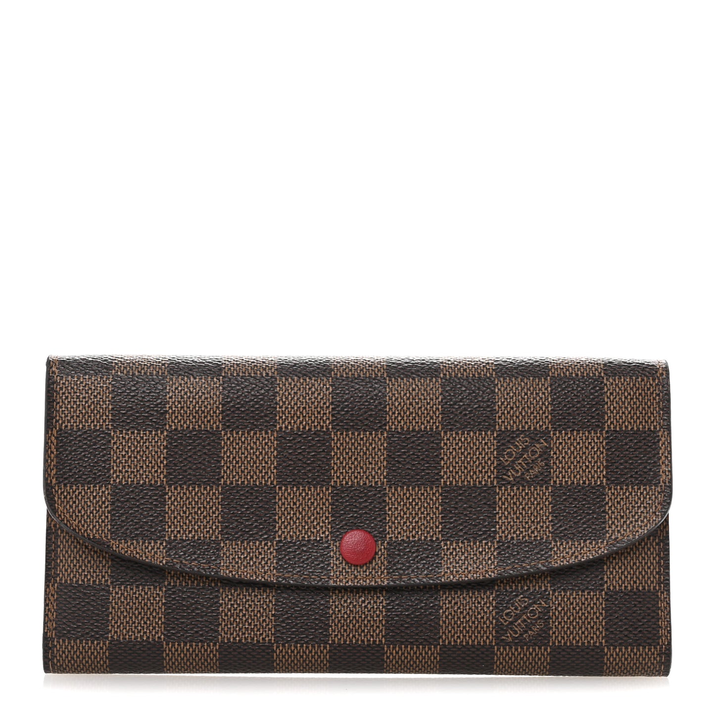 Damier Ebene Emilie Wallet Red