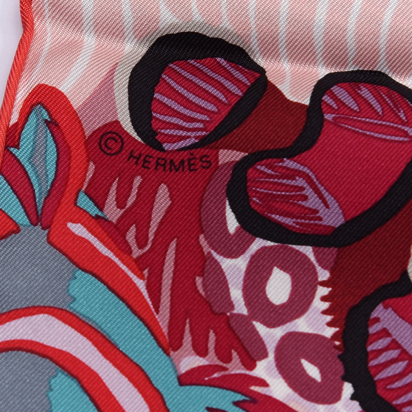 Silk Under The Waves Scarf 90 Rose Rouge Violet