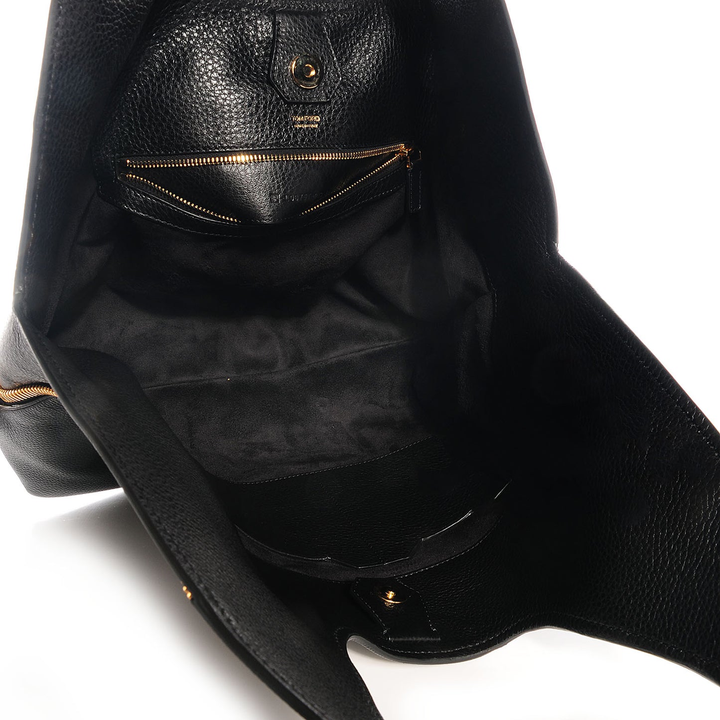 Pebbled Calfskin Jennifer Side-Zip Hobo Black