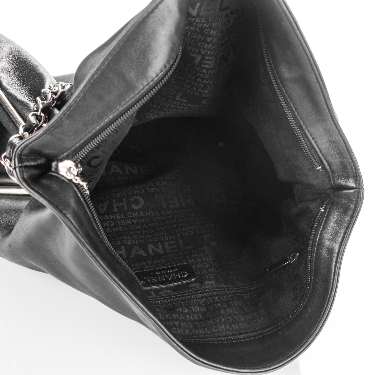 Lambskin Large Ultimate Soft Tote Black