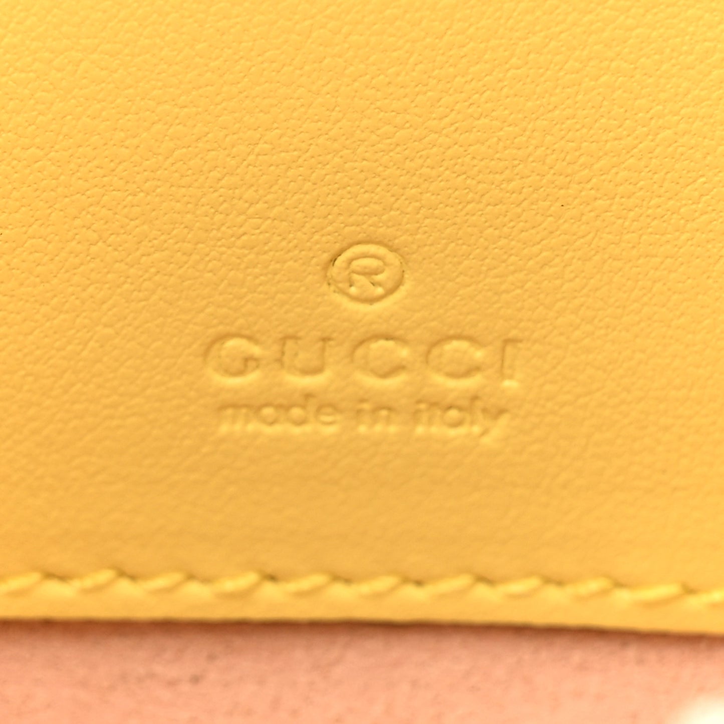 Calfskin Matelasse GG Marmont Wrist Wallet Banana