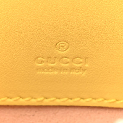 Gucci Calfskin Matelasse GG Marmont Wrist Wallet Banana 6 of 8