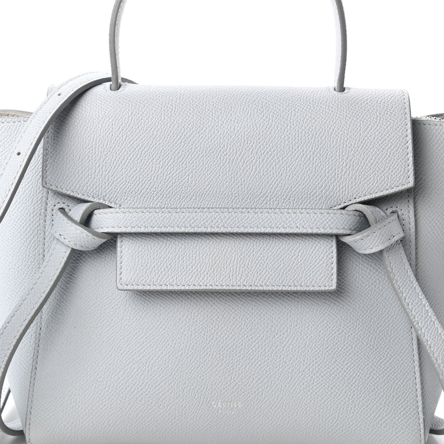 Grained Calfskin Micro Belt Bag Cloud