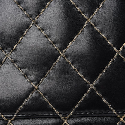 Chanel Calfskin Wild Stitch Jumbo Flap Black 14 of 16
