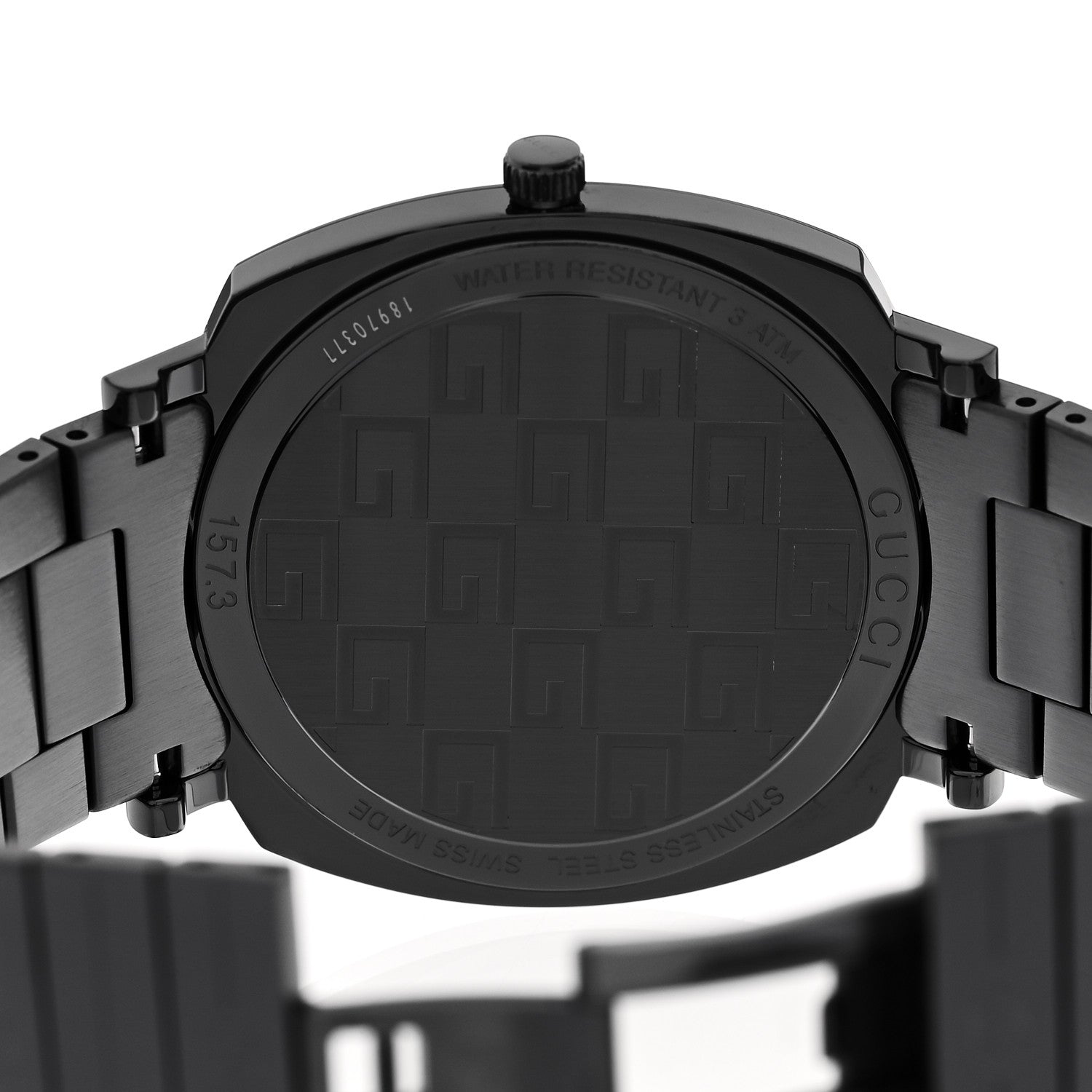 Gucci PVD Stainless Steel 38mm Grip Quartz Watch Black 4 of 4