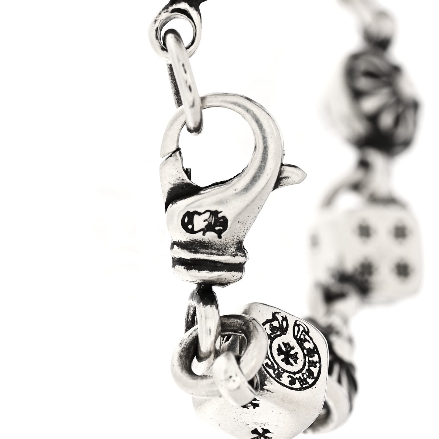 Sterling Silver Dice 9 Link Bracelet