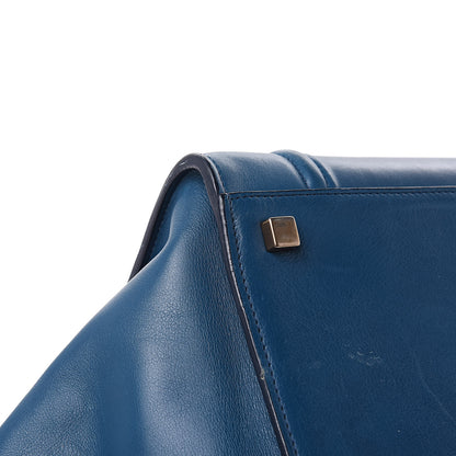 Celine Nappa Calfskin Medium Phantom Luggage Metallic Blue 8 of 21