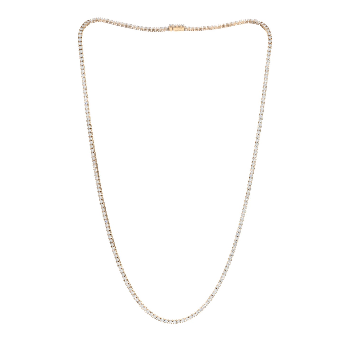 18K Yellow Gold Diamond Hepburn Choker Necklace 18"