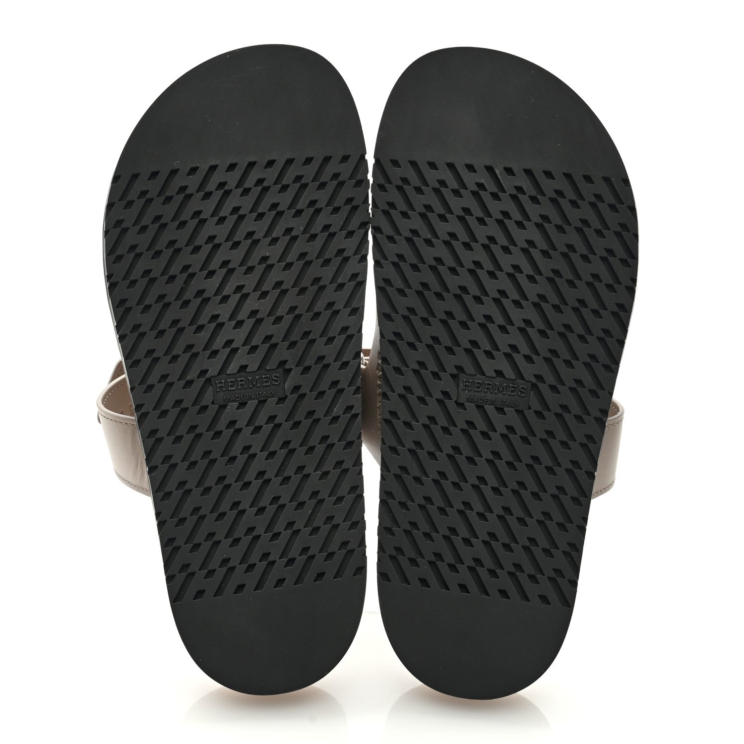 Hermes Calfskin Womens Chypre Sandals 37.5 Beige Mastic 5 of 8