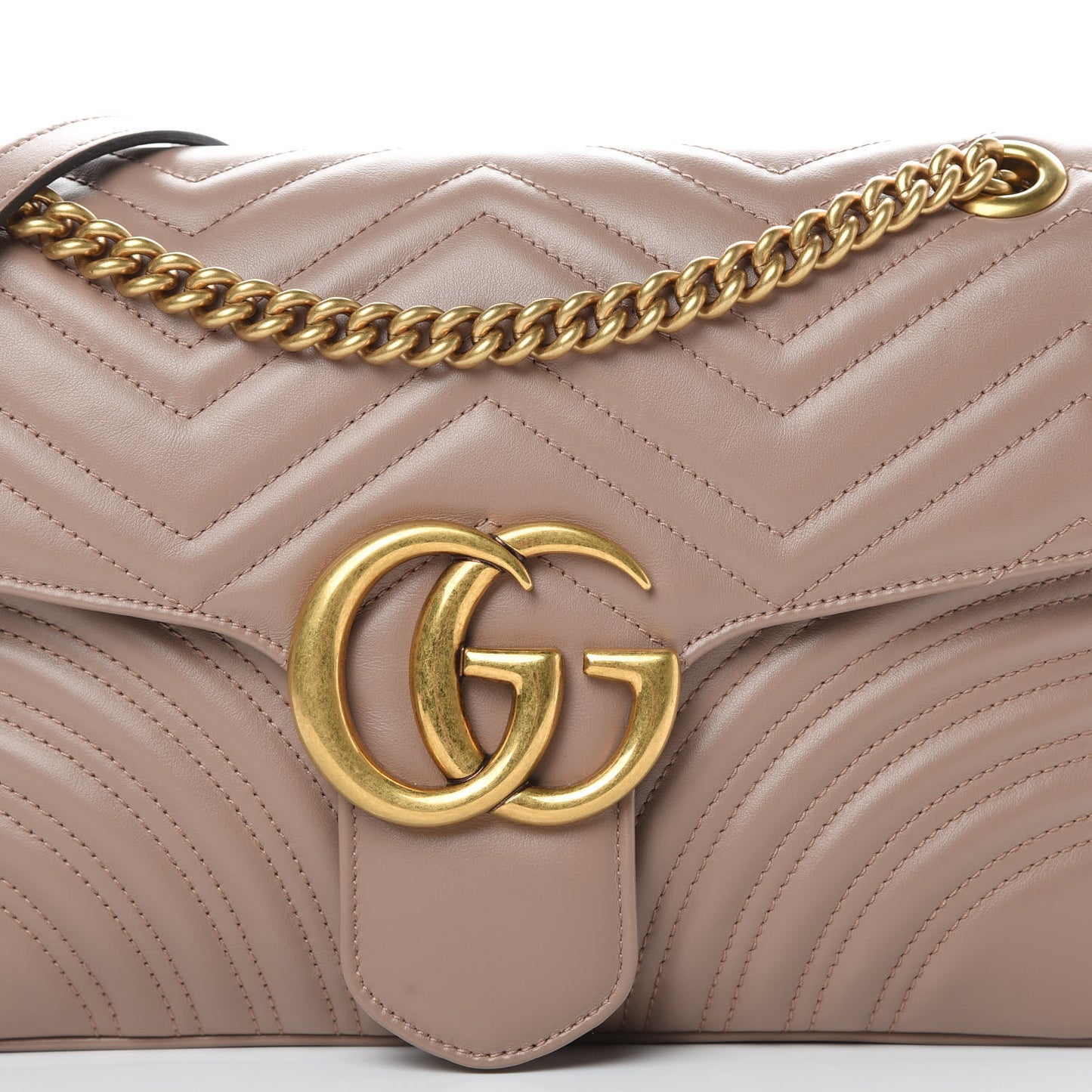 Calfskin Matelasse Medium GG Marmont Shoulder Bag Porcelain Rose