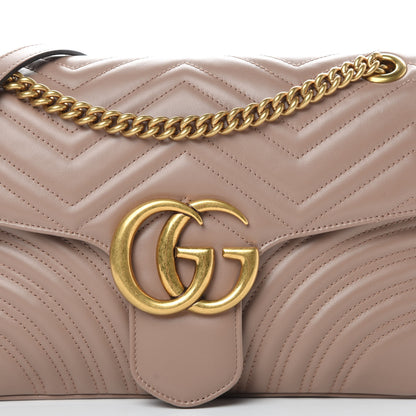 Gucci Calfskin Matelasse Medium GG Marmont Shoulder Bag Porcelain Rose 8 of 10