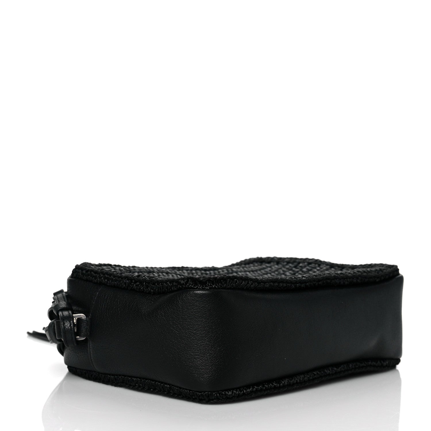 Saint Laurent Raffia Canvas Monogram Lou Camera Bag Black 3 of 8