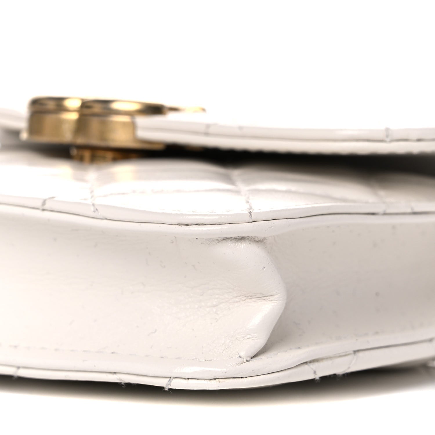 Chanel Calfskin Quilted Perfect Fit Coin Purse With Chain White 10 of 11