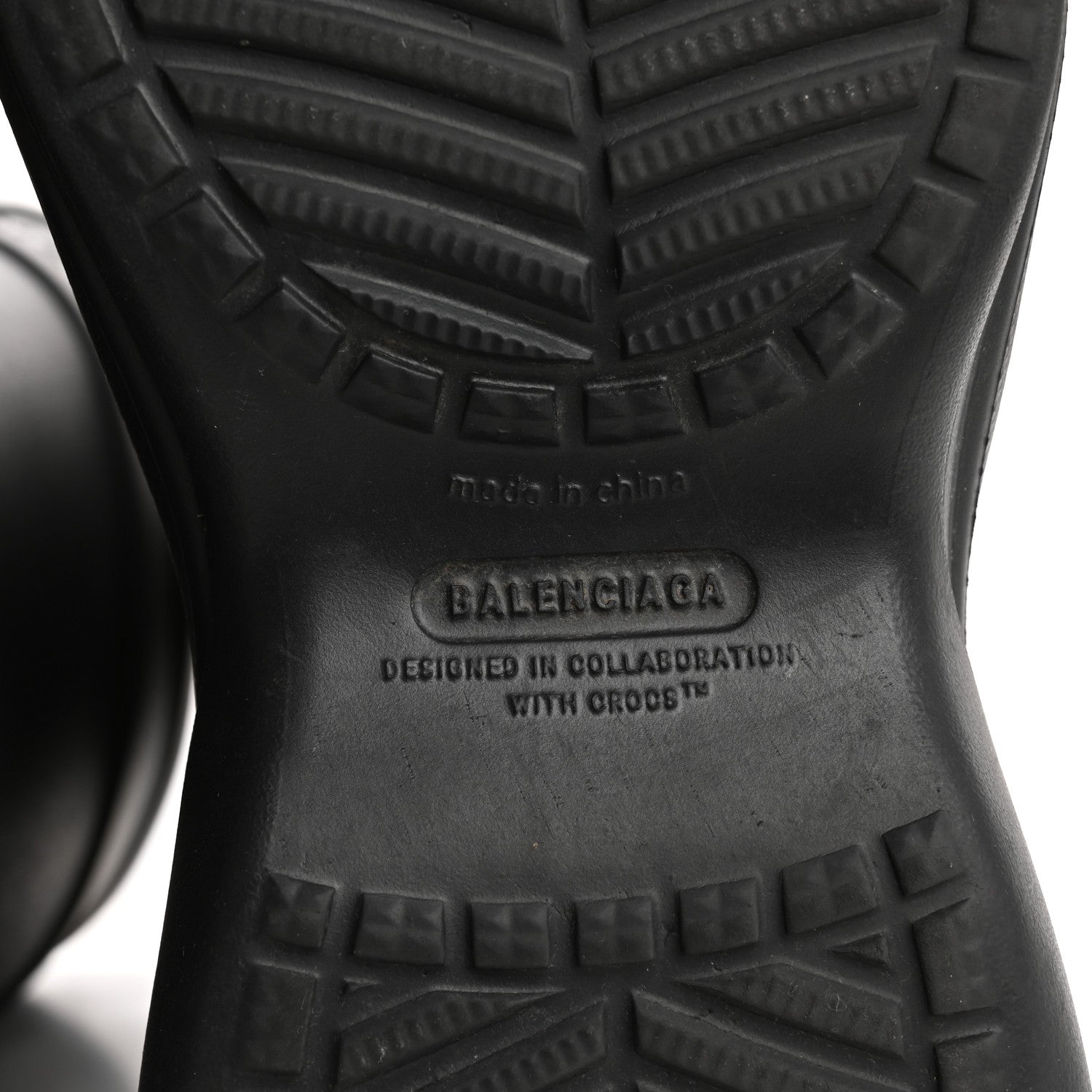Balenciaga X CROCS Rubber Womens Rain Boots 37 Black 8 of 9