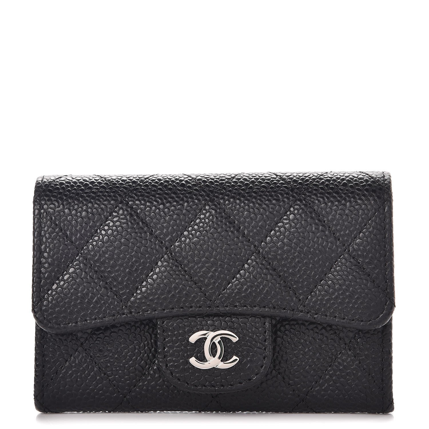 Chanel Caviar Quilted Flap Card Holder Black 1 of 8