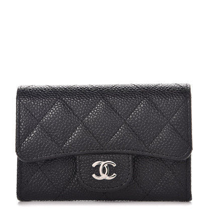 Chanel Caviar Quilted Flap Card Holder Black 1 of 8