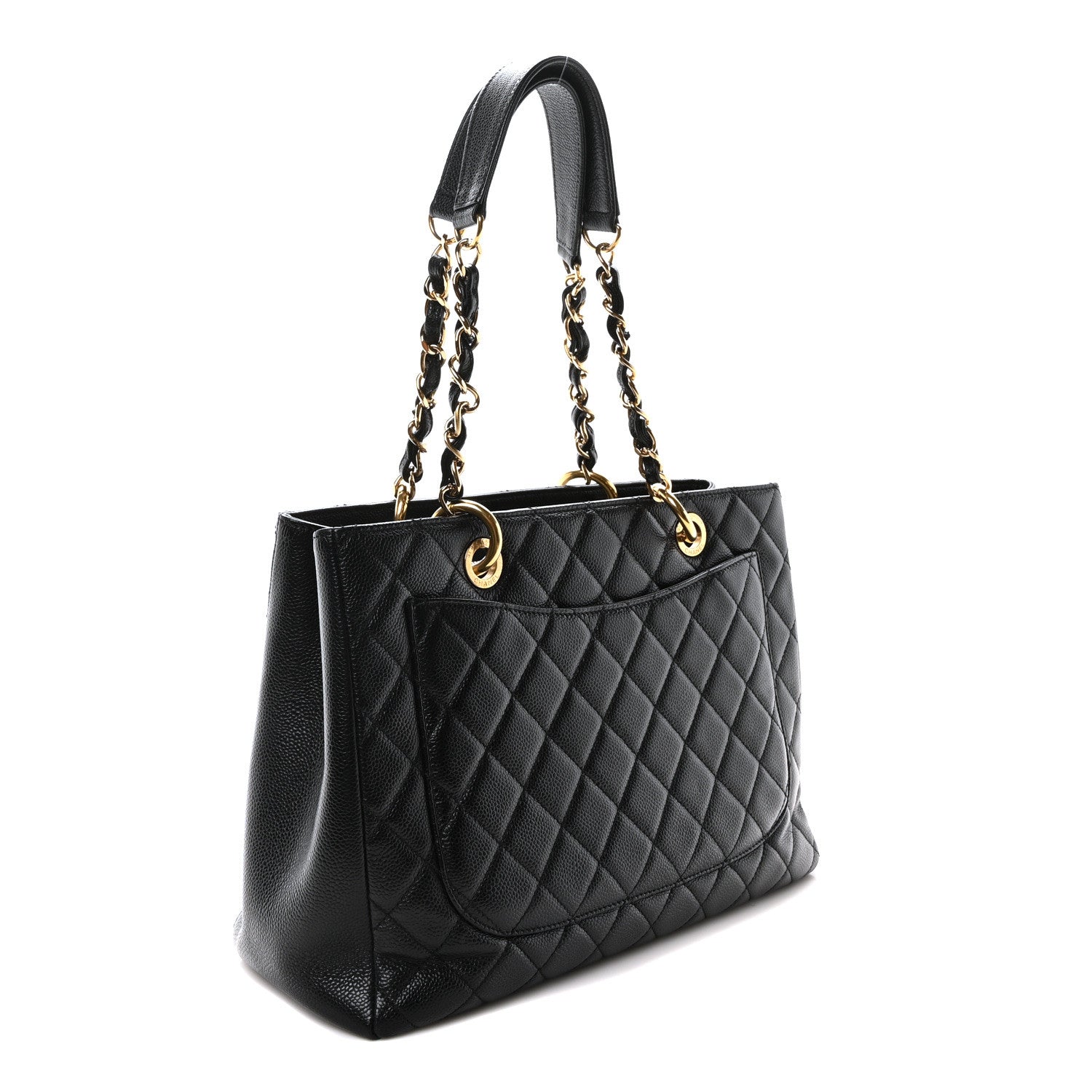 Chanel Caviar Quilted Grand Shopping Tote GST Black 3 of 10