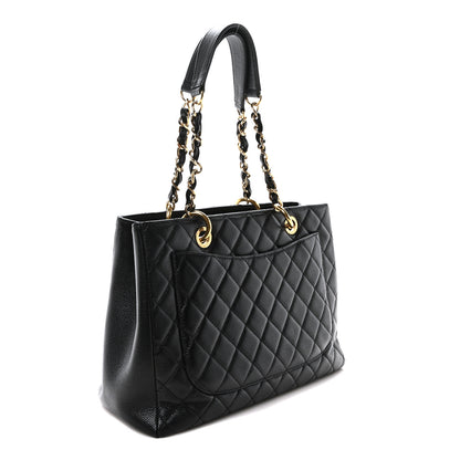 Chanel Caviar Quilted Grand Shopping Tote GST Black 3 of 10