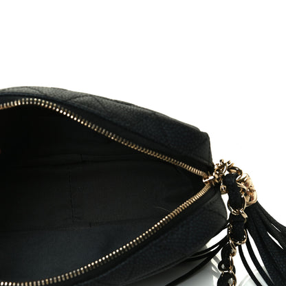 Chanel Iridescent Caviar Quilted Mini Coco Tassel Camera Case Black 4 of 5