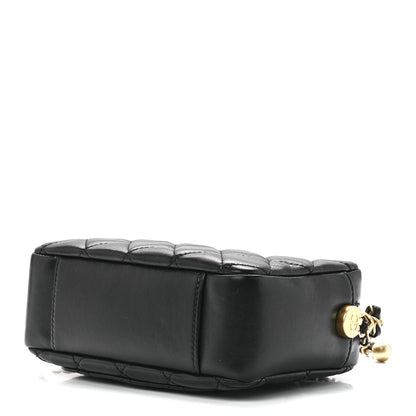 Chanel Lambskin Quilted CC Pearl Crush Camera Case Black 9 of 12