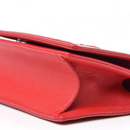 Christian Dior Grained Calfskin Medium Diorama Flap Bag Red 9 of 13
