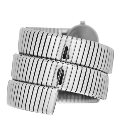 Bulgari Stainless Steel 19mm Tubogas Double Spiral Quartz Watch Black 3 of 4