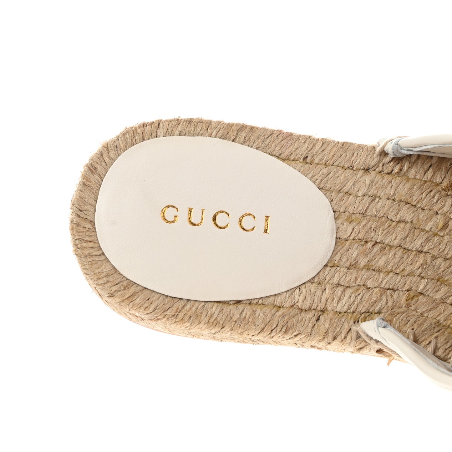Nappa Matelasse GG Marmont Espadrille Slippers 36 Great White