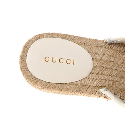 Gucci Nappa Matelasse GG Marmont Espadrille Slippers 36 Great White 7 of 9