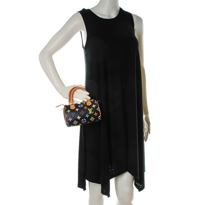 Louis Vuitton Monogram Multicolor Mini Sac HL Speedy Black 2 of 7